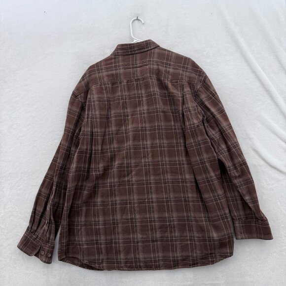 Duluth Shirt Men XL Brown Plaid Free Swingin Flannel Relexed Outdoor Button Down - Picture 7 of 8